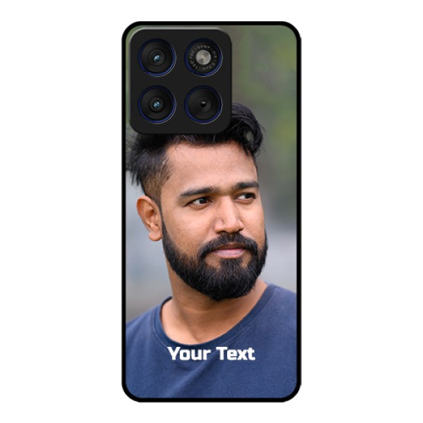 Motorola Edge 70 5G Custom Glass Phone Case - Photo With Text Design Motorola Edge 70 5G Custom Glass Phone Case - Photo With Text Design