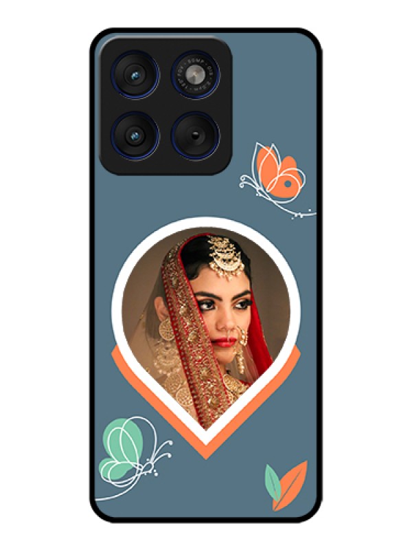 Custom Motorola Edge 70 5G Custom Glass Phone Case - Droplet Butterflies Design