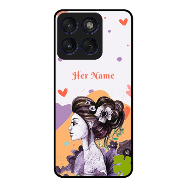 Motorola Edge 70 5G Custom Glass Phone Case - Woman And Nature Design