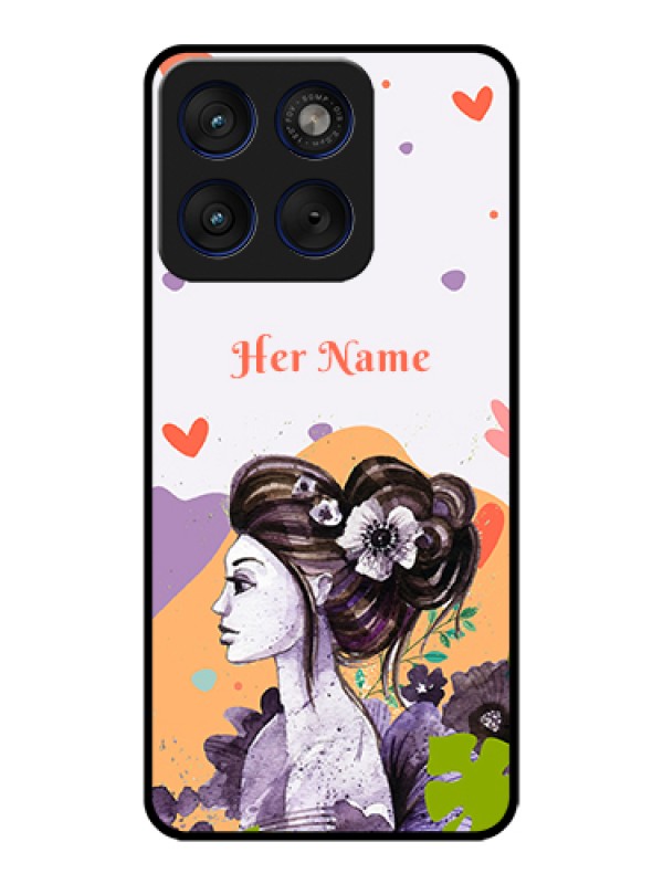 Custom Motorola Edge 70 5G Custom Glass Phone Case - Woman And Nature Design