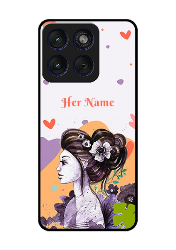 Motorola Edge 70 5G Custom Glass Phone Case - Woman And Nature Design