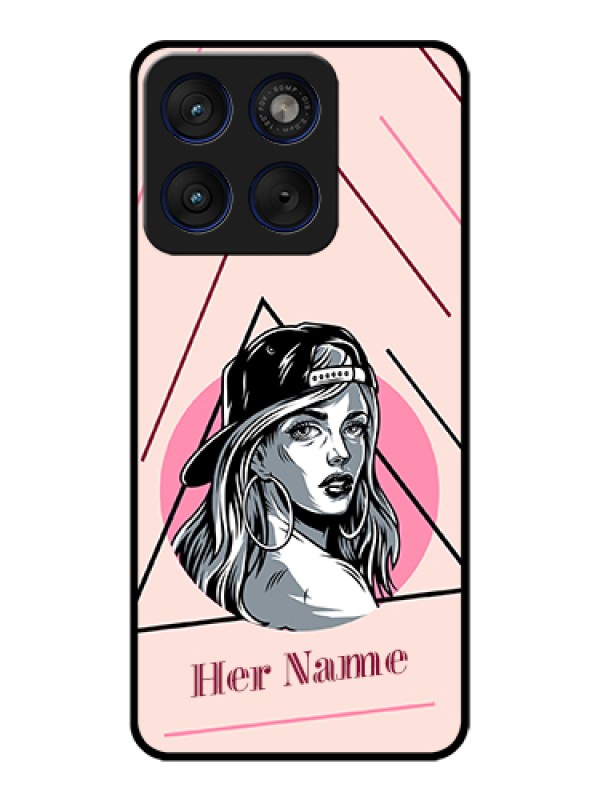Custom Motorola Edge 70 5G Custom Glass Phone Case - Rockstar Girl Design