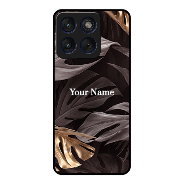 Motorola Edge 70 5G Custom Glass Phone Case - Wild Leaves Digital Paint Design