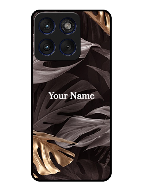 Custom Motorola Edge 70 5G Custom Glass Phone Case - Wild Leaves Digital Paint Design