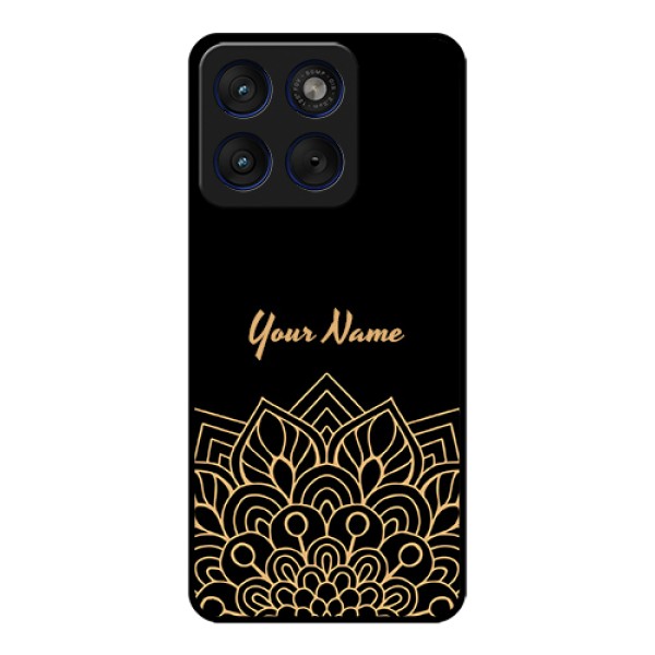 Motorola Edge 70 5G Custom Glass Phone Case - Golden Mandala Design Motorola Edge 70 5G Custom Glass Phone Case - Golden Mandala Design