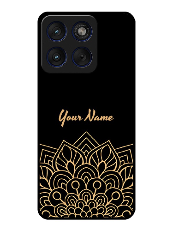 Custom Motorola Edge 70 5G Custom Glass Phone Case - Golden Mandala Design