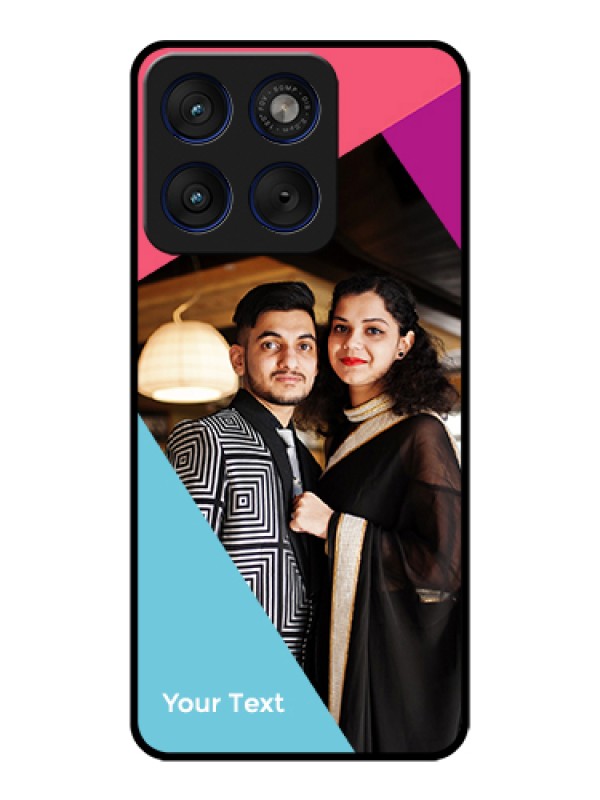 Custom Motorola Edge 70 5G Custom Glass Phone Case - Stacked Triple Colour Design