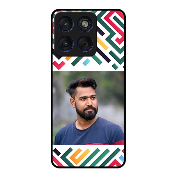 Motorola Edge 70 5G Custom Glass Phone Case - Colorful Maze Pattern Design Motorola Edge 70 5G Custom Glass Phone Case - Colorful Maze Pattern Design