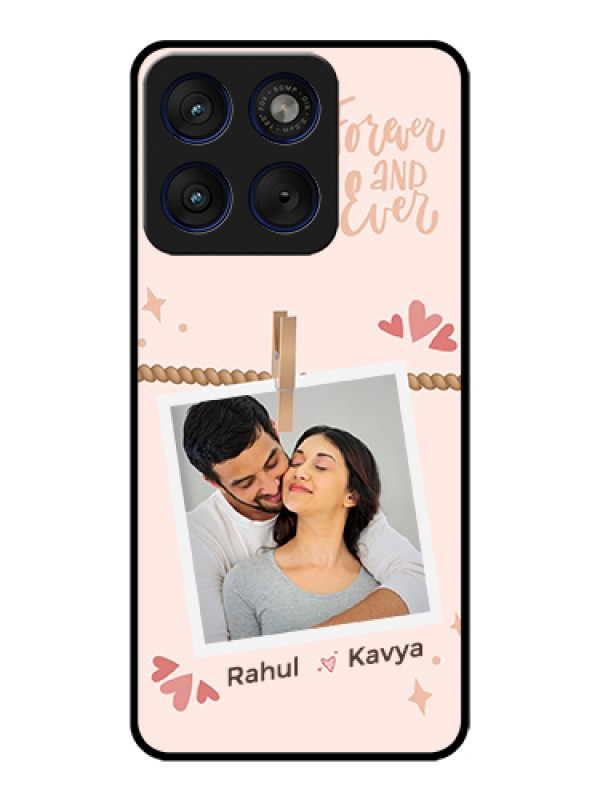 Custom Motorola Edge 70 5G Custom Glass Phone Case - Forever And Ever Love Design