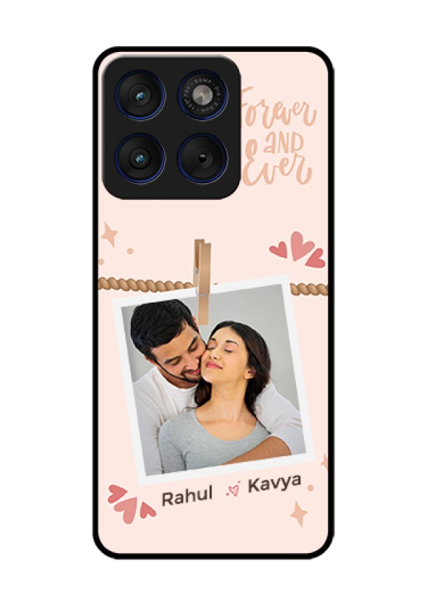 Motorola Edge 70 5G Custom Glass Phone Case - Forever And Ever Love Design