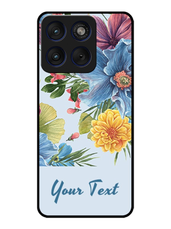 Custom Motorola Edge 70 5G Custom Glass Phone Case - Stunning Watercolored Flowers Painting Design