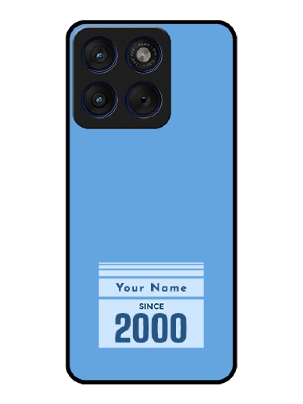 Custom Motorola Edge 70 5G Custom Glass Phone Case - Custom Year Of Birth Design