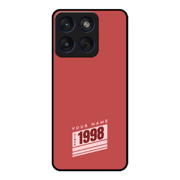 Motorola Edge 70 5G Custom Glass Phone Case - Red Custom Year Of Birth Design