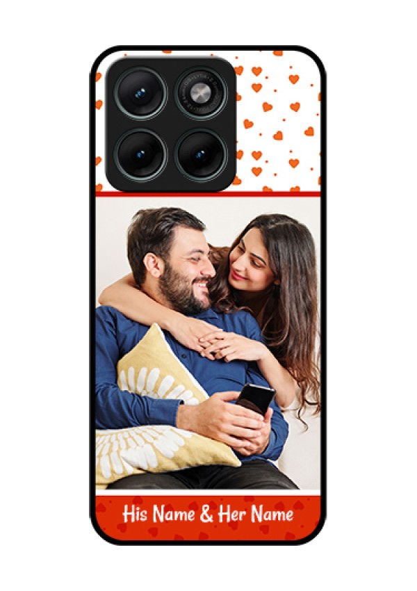 Motorola Edge 70 Fusion Custom Glass Phone Case - Orange Love Symbol Design
