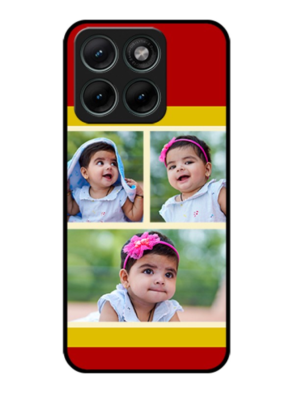 Custom Motorola Edge 70 Fusion Custom Glass Phone Case - Multiple Pic Upload Design