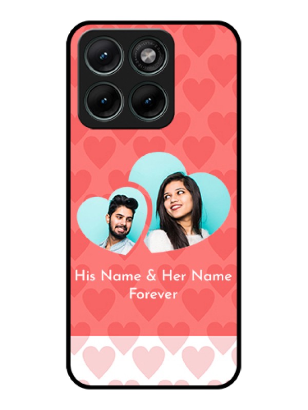 Custom Motorola Edge 70 Fusion Custom Glass Phone Case - Couple Pic Upload Design