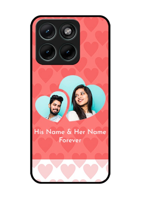 Motorola Edge 70 Fusion Custom Glass Phone Case - Couple Pic Upload Design