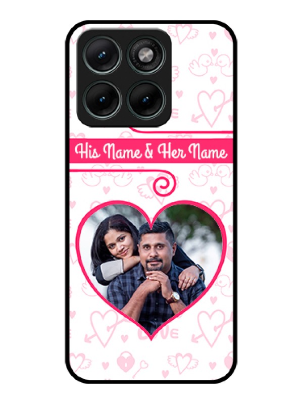 Custom Motorola Edge 70 Fusion Custom Glass Phone Case - Heart Shape Love Design