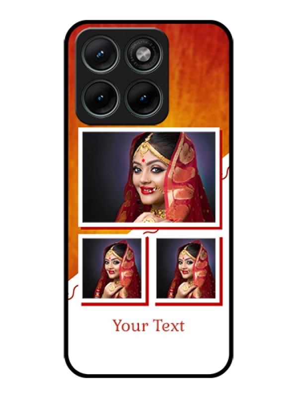 Custom Motorola Edge 70 Fusion Custom Glass Phone Case - Wedding Memories Design