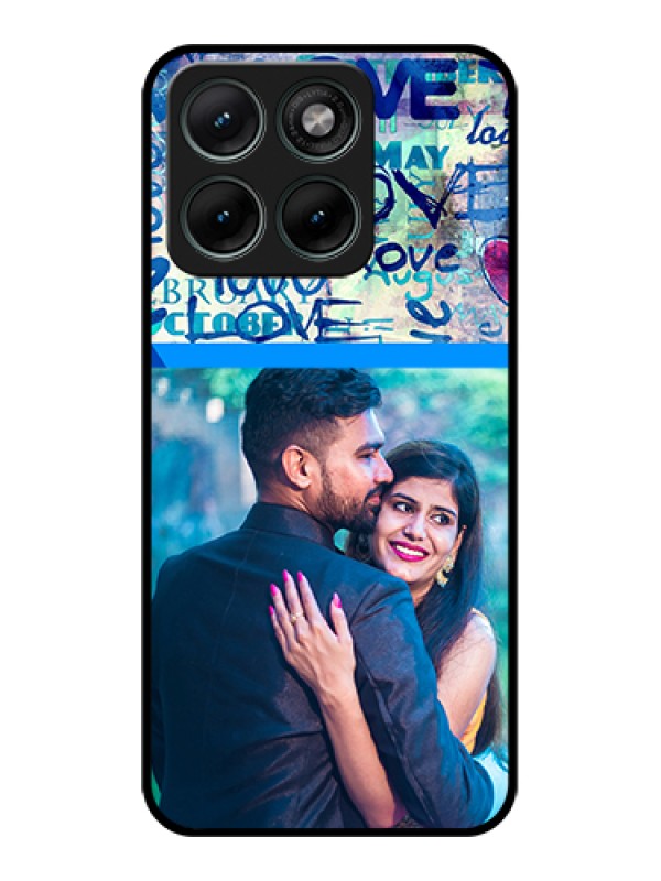 Custom Motorola Edge 70 Fusion Custom Glass Phone Case - Colorful Love Design