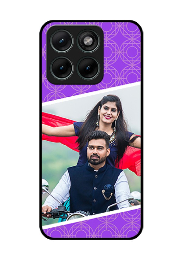 Motorola Edge 70 Fusion Custom Glass Phone Case - Violet Color Pattern Design