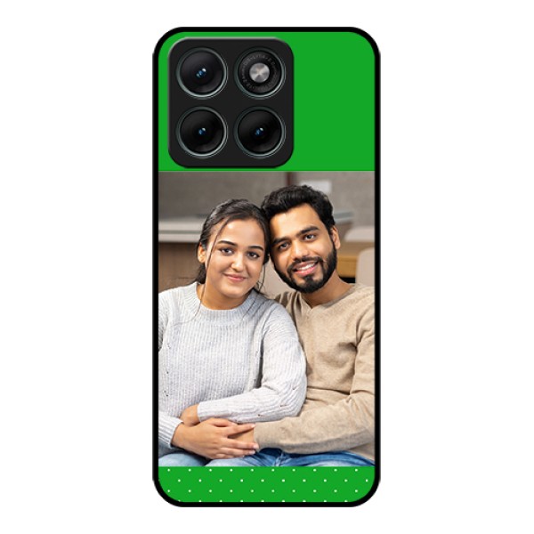 Motorola Edge 70 Fusion Custom Glass Phone Case - Green Pattern Design