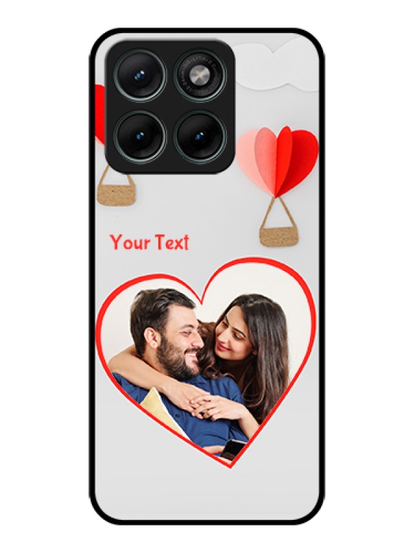 Custom Motorola Edge 70 Fusion Custom Glass Phone Case - Parachute Love Design
