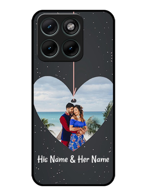 Custom Motorola Edge 70 Fusion Custom Glass Phone Case - Hanging Heart Design