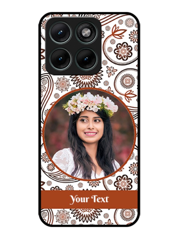 Custom Motorola Edge 70 Fusion Custom Glass Phone Case - Abstract Flower Design