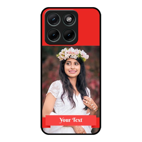 Motorola Edge 70 Fusion Custom Glass Phone Case - Simple Red Color Design Motorola Edge 70 Fusion Custom Glass Phone Case - Simple Red Color Design