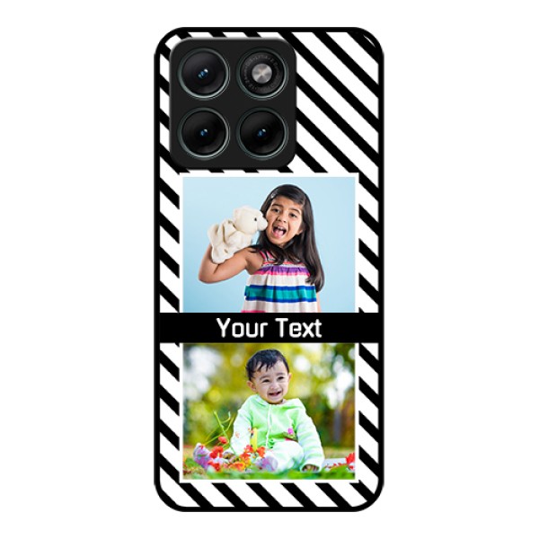 Motorola Edge 70 Fusion Custom Glass Phone Case - Black And White Stripes Design Motorola Edge 70 Fusion Custom Glass Phone Case - Black And White Stripes Design