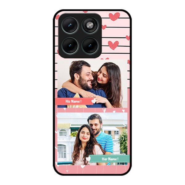 Motorola Edge 70 Fusion Custom Glass Phone Case - Photo With Heart Design Motorola Edge 70 Fusion Custom Glass Phone Case - Photo With Heart Design