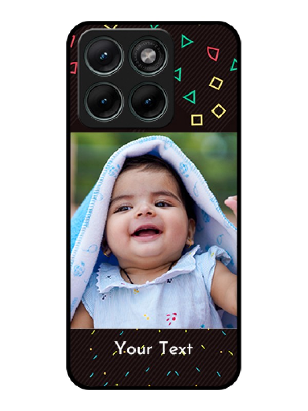 Custom Motorola Edge 70 Fusion Custom Glass Phone Case - With Confetti Birthday Design