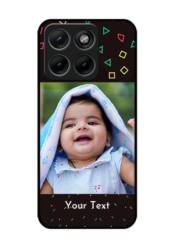 Motorola Edge 70 Fusion Custom Glass Phone Case - With Confetti Birthday Design