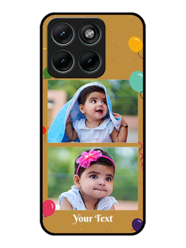Custom Motorola Edge 70 Fusion Custom Glass Phone Case - Image Holder With Birthday Celebrations Design