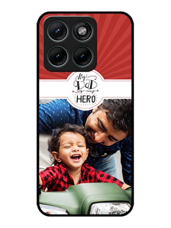 Custom Motorola Edge 70 Fusion Custom Glass Phone Case - My Dad Hero Design