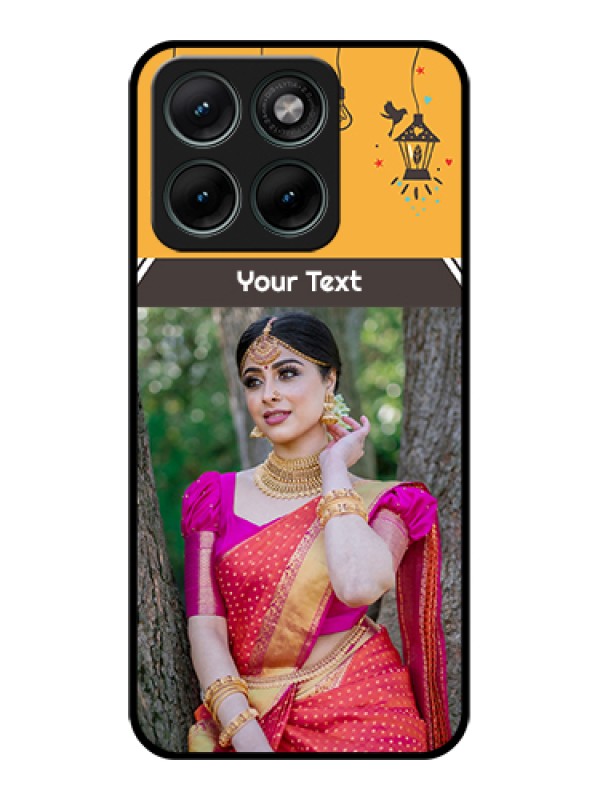 Custom Motorola Edge 70 Fusion Custom Glass Phone Case - With Family Picture And Icons