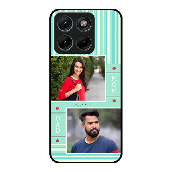 Motorola Edge 70 Fusion Custom Glass Phone Case - Mom & Dad Pic Design