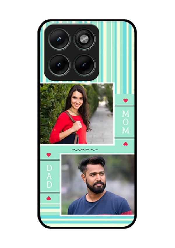 Motorola Edge 70 Fusion Custom Glass Phone Case - Mom & Dad Pic Design