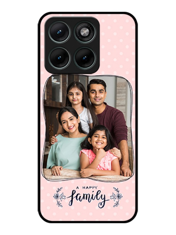 Custom Motorola Edge 70 Fusion Custom Glass Phone Case - Family With Dots Design