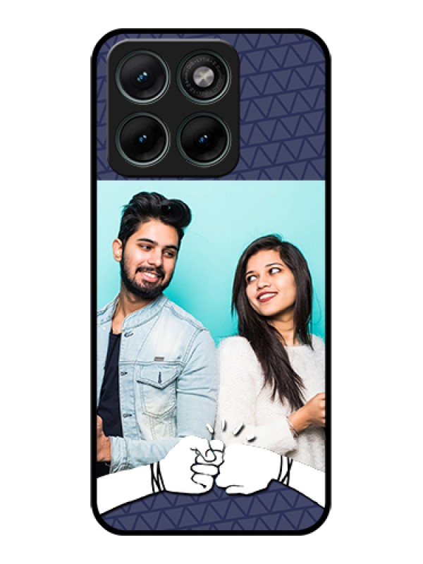Custom Motorola Edge 70 Fusion Custom Glass Phone Case - With Best Friends Design