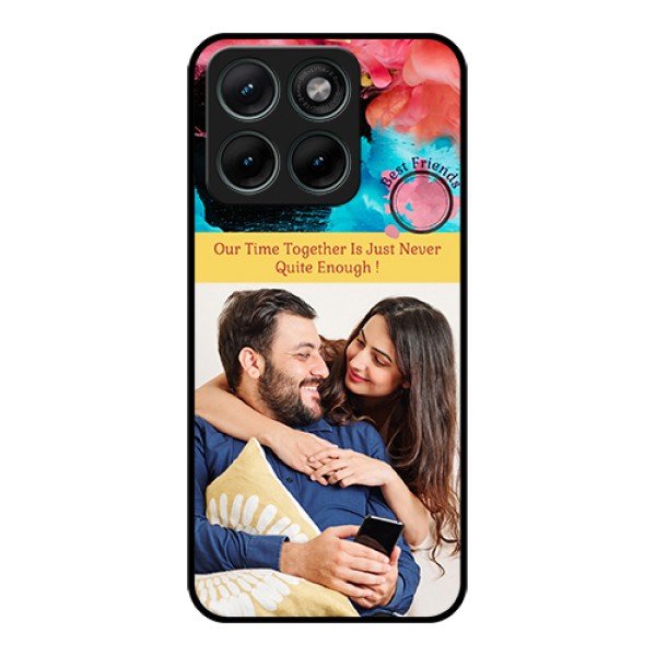 Motorola Edge 70 Fusion Custom Glass Phone Case - Quote With Acrylic Painting Design