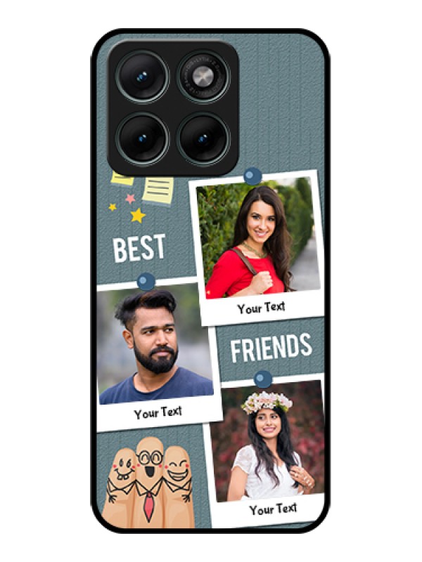 Custom Motorola Edge 70 Fusion Custom Glass Phone Case - Sticky Frames And Friendship Design