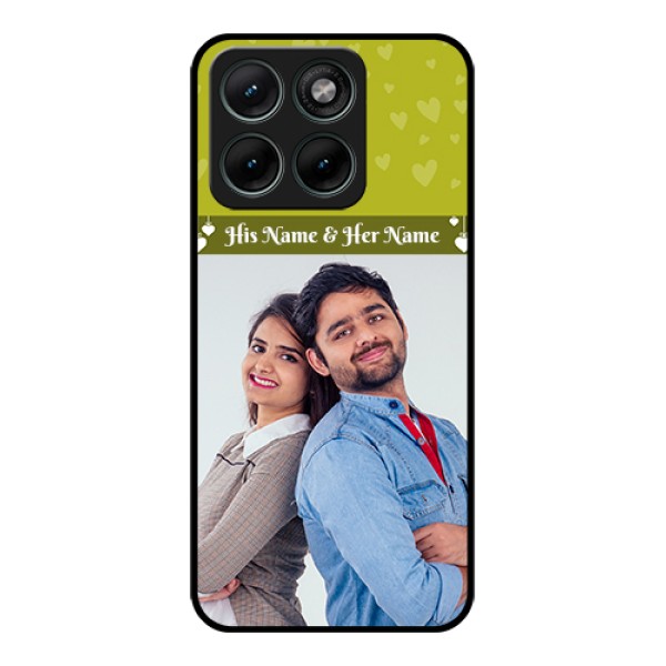 Motorola Edge 70 Fusion Custom Glass Phone Case - You & Me Heart Design