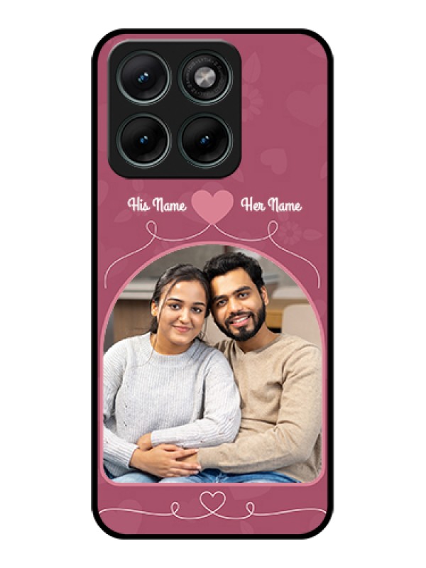 Custom Motorola Edge 70 Fusion Custom Glass Phone Case - Love Floral Design