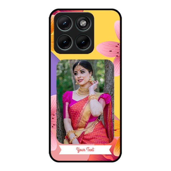 Motorola Edge 70 Fusion Custom Glass Phone Case - 3 Image With Vintage Floral Design Motorola Edge 70 Fusion Custom Glass Phone Case - 3 Image With Vintage Floral Design