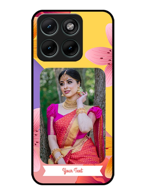 Custom Motorola Edge 70 Fusion Custom Glass Phone Case - 3 Image With Vintage Floral Design