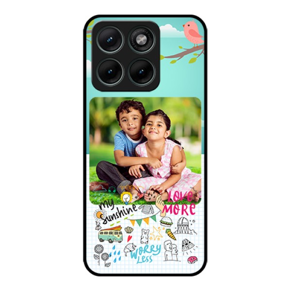 Motorola Edge 70 Fusion Custom Glass Phone Case - Doodle Love Design