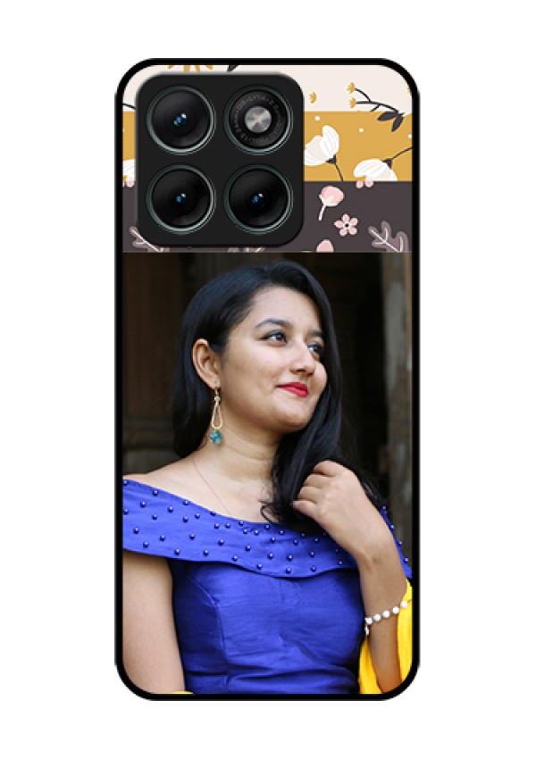 Motorola Edge 70 Fusion Custom Glass Phone Case - Stylish Floral Design