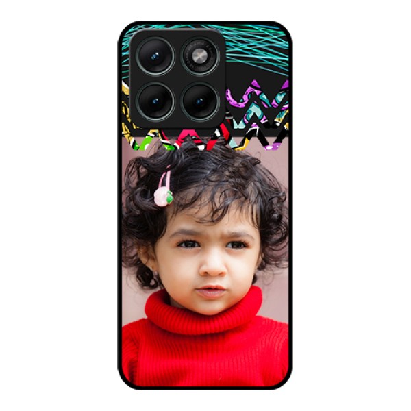 Motorola Edge 70 Fusion Custom Glass Phone Case - Neon Abstract Design
